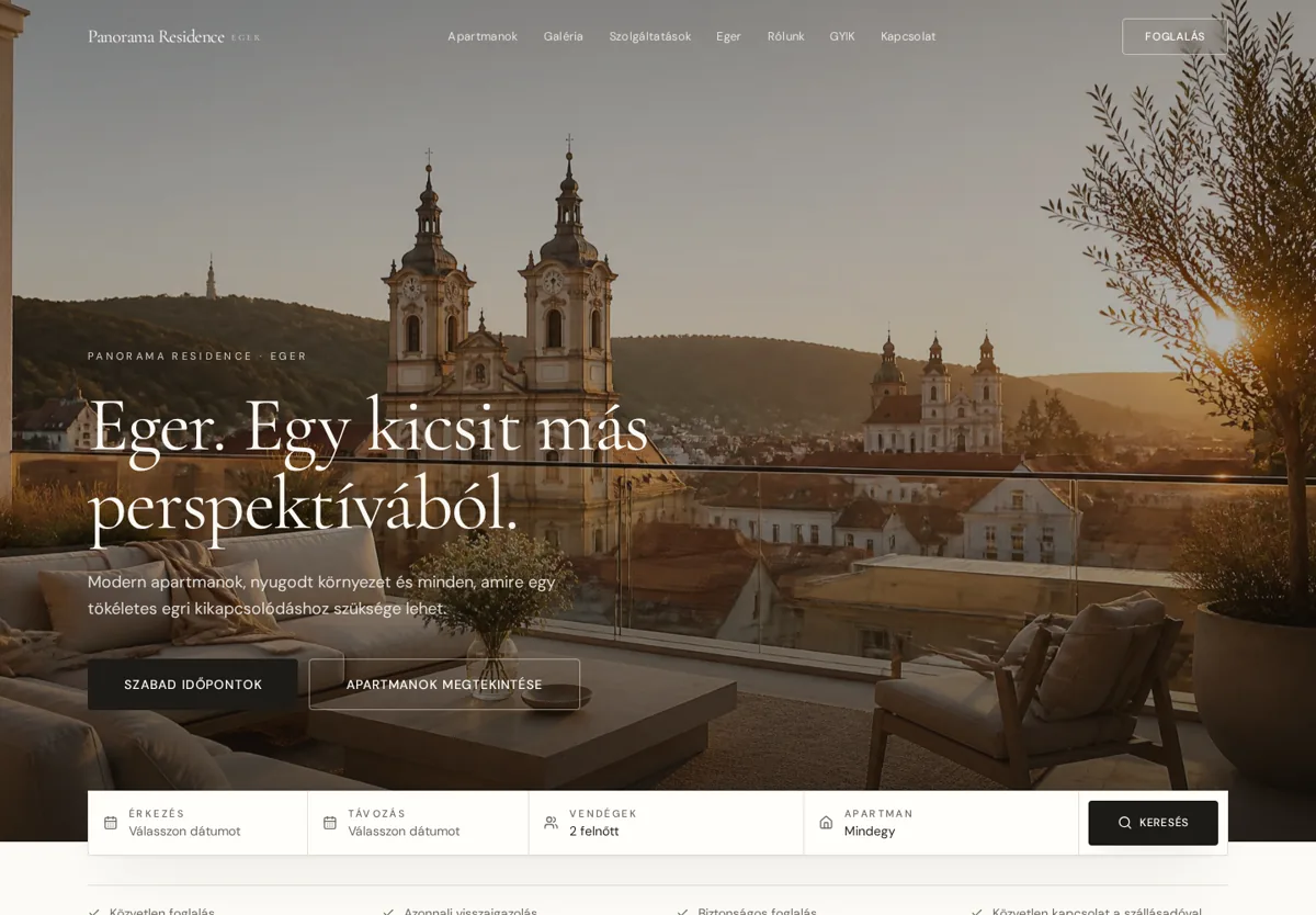 KATT MEDIA Apartman weboldalának képernyőképe